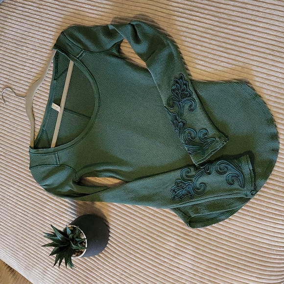 Free People Tops - Free People Thermal Cuff Tee